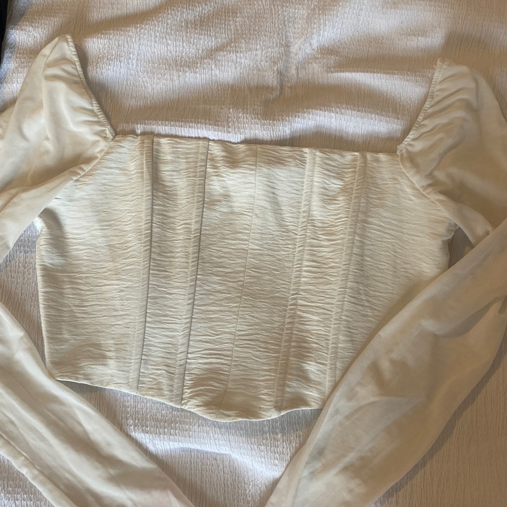 Long sleeve corset top